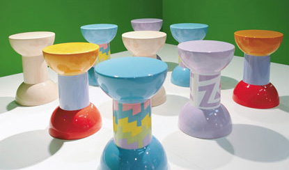 Sgabello in ceramica